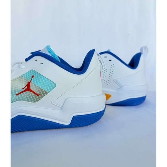 13 MEN'S NIKE JORDAN 1 ONE TAKE 4 WHITE BLUE DO7193-164 BASKETBALL SNEAKERS - Picture 4 of 9